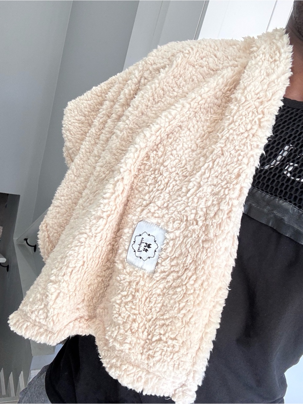 Plush Teddy Jacket in Cream - Women's Sherpa Coat